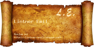 Lintner Emil névjegykártya